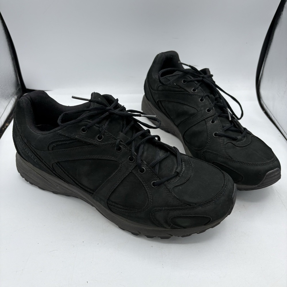 Merrell Shoes Mens Size 14 Meridian Leather Black J16263W Hiking Sneakers